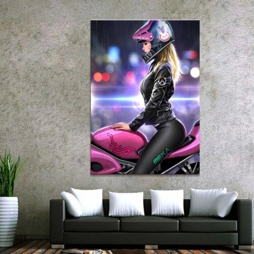 5D Diamond Painting Set Cross Stitch Sexy D Va Game Full Square Diamond Embroidery Mosaic Picture of Rhinestones Home Decoration