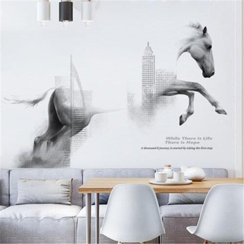 Abstract Horse Wall Decorations Living Room Poster Kitchen Layout Wall Stickers Bedroom Furniture Decor For Home Accessories