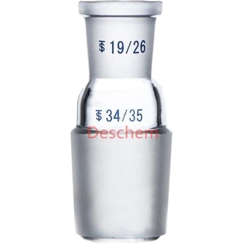 Glass Reducing Adapter from 34/35 to 19/26,Borosilicate Glass,laboratory glassware
