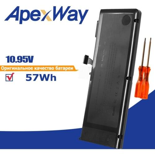 Apexway A1382 Laptop Battery for Apple MacBook Pro 15" A1286 2011 2012 Version MC721 MC723 MC847 MD318 MD322 MD103 MD104 10.95V