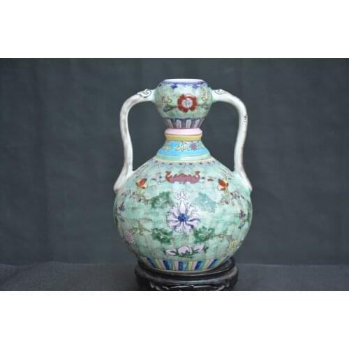 Antique QingDynasty porcelain Vase,pastel glaze bottle,Hand-painted crafts,Decoration,collection &Adornment