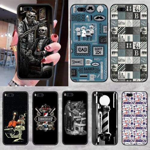 Barber Hair shop Phone case For Xiaomi Mi Max Note 3 A2 A3 8 9 9T 10 Lite Pro Ultra black 3D cell cover soft prime luxury cover