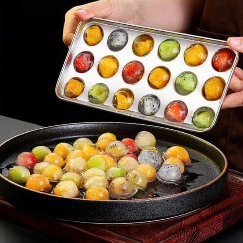 304 Stainless Steel Ice Tray Mold Ice Ball Making Ice Jelly Mould with Fruit Muddler Crushed Ice Barware Bar Tool