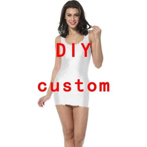 PLstar Cosmos Design Anime/Photo/Singer DIY summer womens clothing tank top dress 3d Print Sublimation Pack hip dress