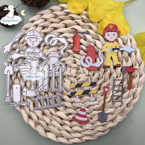 Bunnymoon 2020 Fire Heroes with Supplies Stencil Metal Cutting Dies For Scrapbooking Practice Hands-on DIY Album Card Handmade