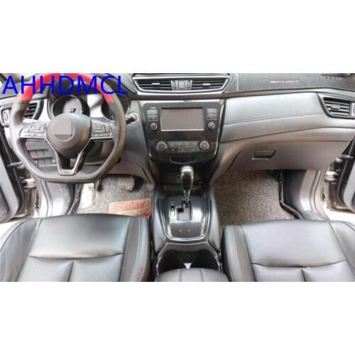 Car Interior Mouldings Modification Interior Sequins Decorative Trim Frame Black Carbon Fiber For Nissan X-Trail 2017 2018 2019