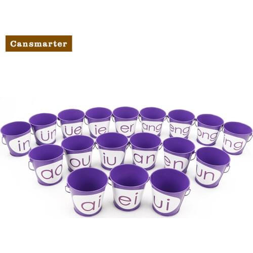 Montessori Teaching Aids Preschool Toys Chinese Compound Vowels Sandpaper Letters with Tubs Language Iron Materials LA045-3