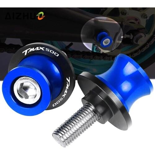 Motorcycle T-max 6MM Stand Screw FOR YAMAHA TMAX500 T-MAX 2001-2018 2017 Tmax Swingarm Slider Spools TMAX 500 LOGO CNC Aluminum
