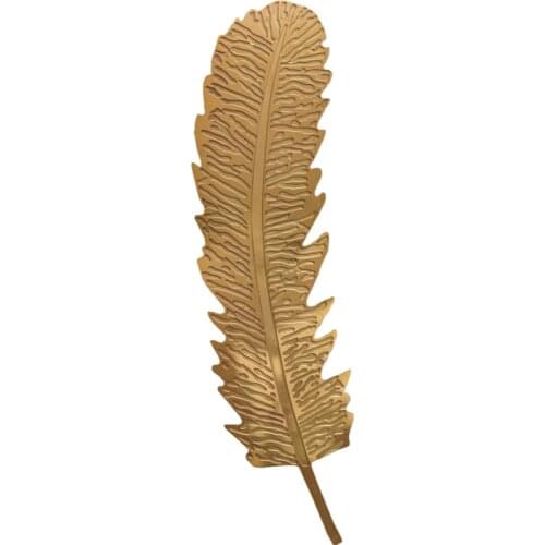 Wall decoration American living room porch background wall copper feather wall pendant ornaments