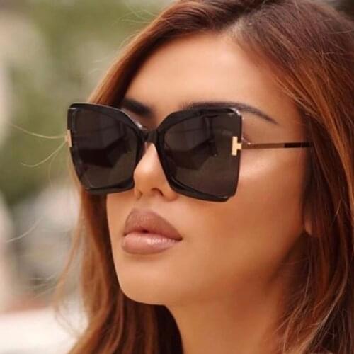 QPeClou 2020 New Oversized Square Sunglasses Women Brand Designer T Sun Glasses Female Big Frame Colorful Shades Men Oculos