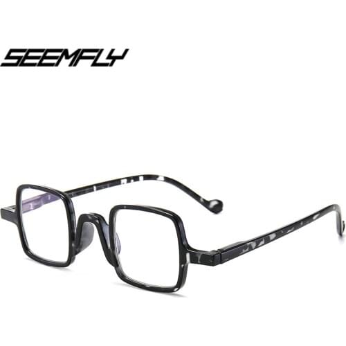 Seemfly Anti-Blue Light Reading Glasses Women Men Retro Presbyopic Eyeglasses Optical Spectacle Ultralight Square Unisex Eyewear