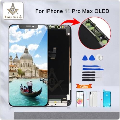 For iPhone 11 Pro Max OLED With 3D Touch Screen Replacement No Dead Pixel Free Shipping High Quality with gift