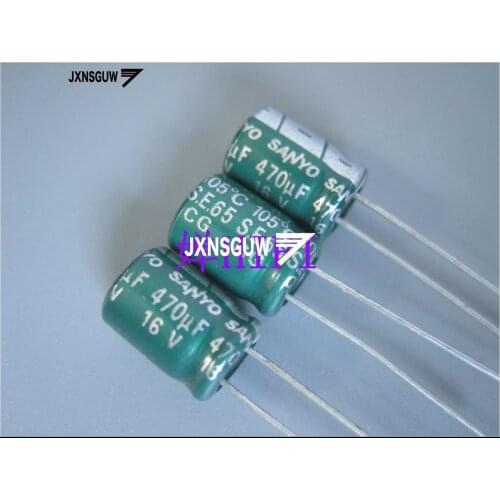 20PCS Original SAMYO CG 16V470UF 8X11.5MM Green Aluminum electrolytic capacitors 470uF/16v 105 degrees 470UF 16V