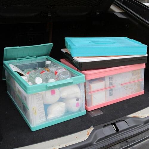 30L Portable Foldable Car Storage Box Multipurpose Storage Organizer Stowing Tidying For Auto Camping Picnic Outdoor Long Haul