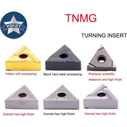 VOKET Precision slotting TNMG TNGG 160402R-F cermet triangle alloy turning inserts for medium, rough and finishing