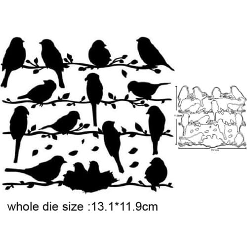 Birds on Branch Strip Metal Cutting Dies for 2020 New Stencils dies DIY Scrapbooking dies Embossing Album Card Making Craft dies