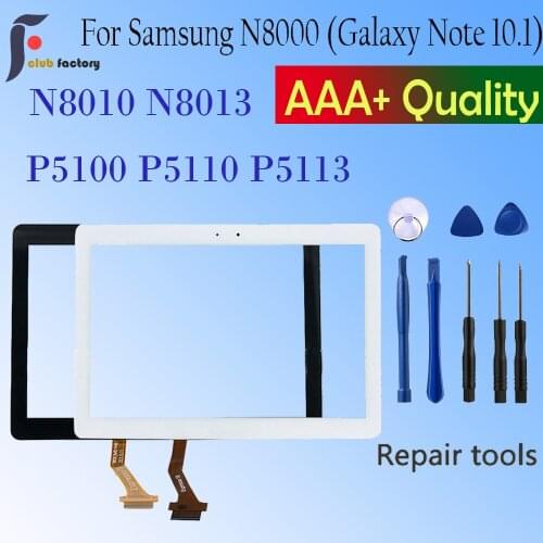 New For Samsung Galaxy Tab 2 N8000 P5100 P5110 N8010 N8013 Touch Screen Digitizer Sensor Lens Panel Assembly Front Glass LCD