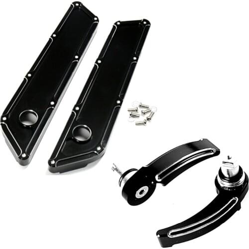 Slope Cut Saddlebag Latch Cover&Shifter Bar For Harley Touring Street Glide Road King FLHX FLHR 2014 2015 2016 2017-2018