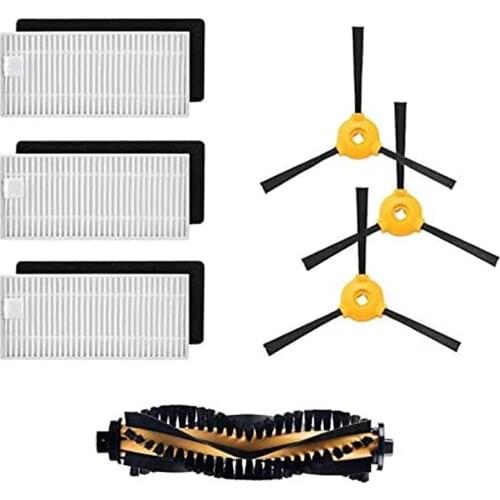 Replacement Kit for ECOVACS DEEBOT N79, N79S Series 3 Filters, 3 Side Brushes, 1 Main Brush