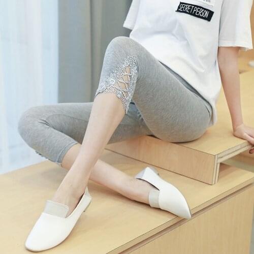 Pregnant Women Cropped Trousers Spring And Summer Modal Leggings Pregnant Women Stomach Lift Pants Casual Wear Maternity Dress