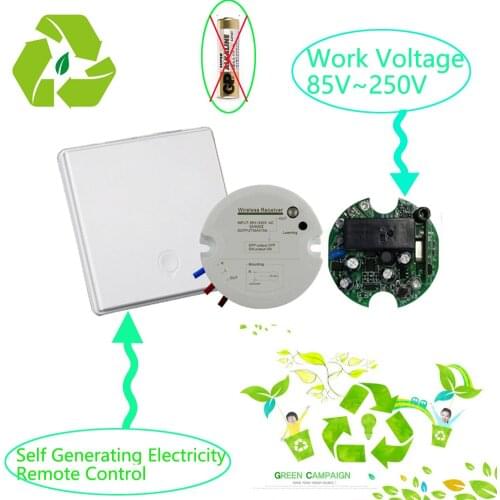 Smart push Wireless Switch Light 85V-250V 110V 220V Wireless Switch Anti-interference Self Powered Remote Control 433MHz