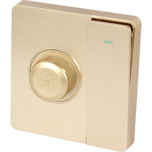 Fan electric fan stepless speed regulation with switch panel, ceiling fan governor, 1gang1way with speed regulation switch