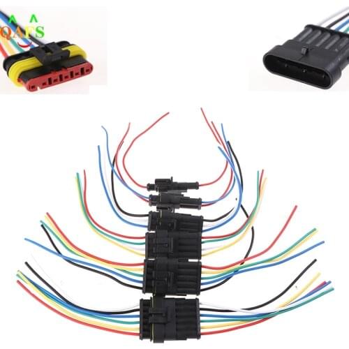 1/2/3/4/5/6Pin Female Male Waterproof Electrical Cable Auto Connector Car Plug