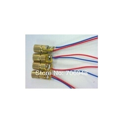 100pcs mini 650nm 6mm 5V 5mW Red Laser Diode Module Head WL
