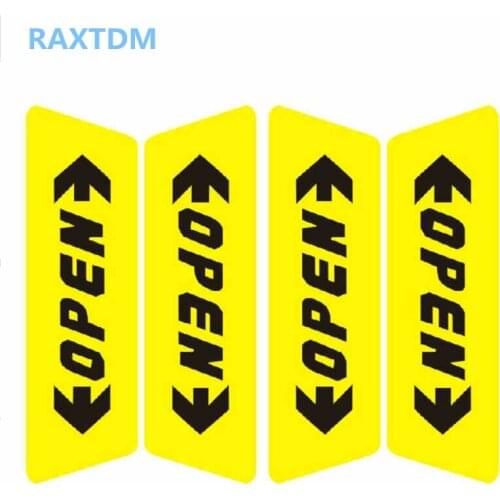 4pcs/set Car styling Door Open Warning Stickers For Volkswagen VW Golf 4 6 7 GTI Tiguan Passat B5 B6 B7 CC Jetta MK5 MK6 Polo