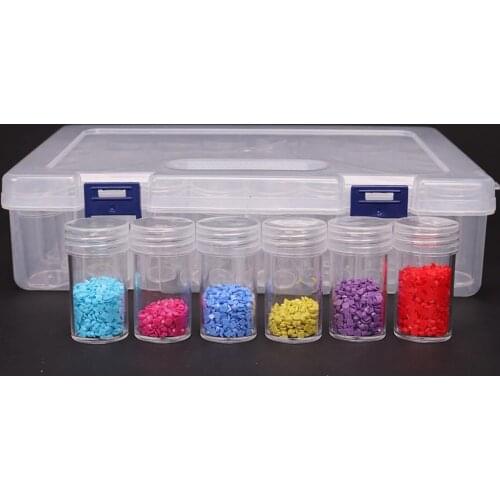 44 Slots Diamond Embroidery Box Diamond Painting Accessory Case Clear Plastic Beads Display Storage Boxes Cross Stitch Tools