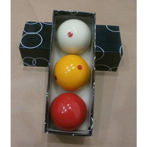 Alpine Mottled Billiard Ball 3 Band Ball, Carom Ball yellow cochineal white polka dot billiard balls
