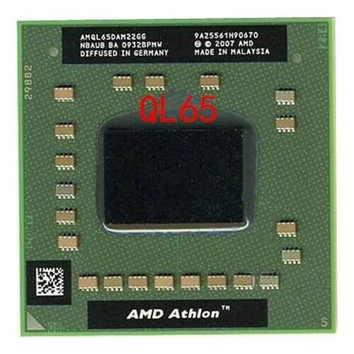 Free shipping AMD Athlon 64 X2 QL65 AMQL65DAM22GG 2.1GHz Socket S1 S1g2 Laptop CPU Processor