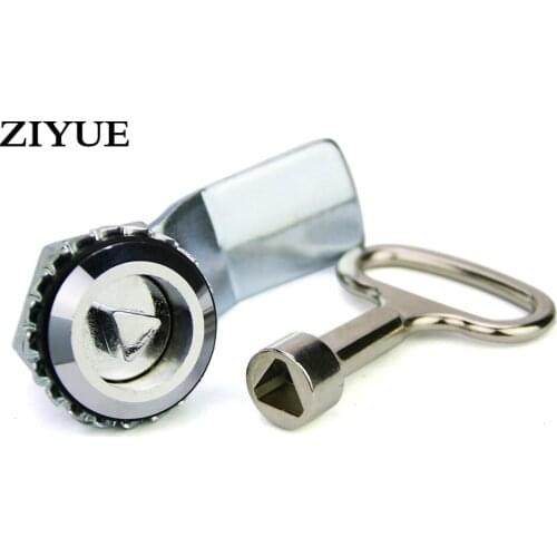 Free Shipping ! High Quality Zinc Alloy Chrome-faced 360 Degree Rotation Electrical Cabinet Locks With Anti-dust Keys