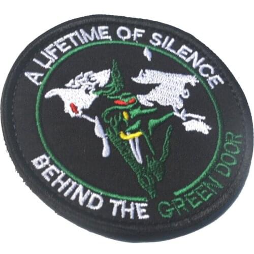 A Lifetime Of Silence Behind patches hook$loop Military armband tactical patch Embroidered morale for coat