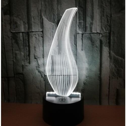 Bottle 3d Lamp Colorful Touch Remote Control Vase Gift 3d Table Lamp Factory wholesale Childrens room Deco Lamps