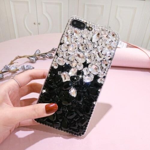 Fashion Bling Double Colors Crystal Diamond Case Cover For Samsung Galaxy Note 20 10 9 8 S20 Ultra S10E S10 5G S9 S8 Plus