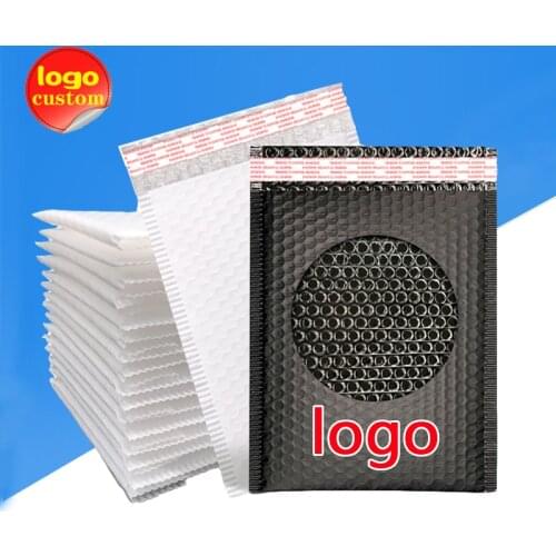 Black bubble mailer padded envelopes bag express PE plastic shipping courier Postal Wrap Self adhesive delivery packaging gift
