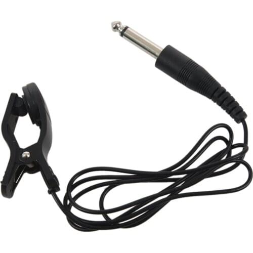 Black Universal Guitar Acoustic Clip On Pickup Piezo Contact Microphone
