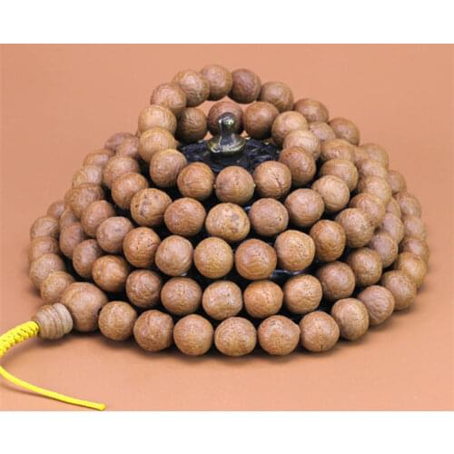 BRO787 Fine Hand-picked Real Nepal Phoenix Eye Bodhi 108 Prayer Beads Mala 14-15mm