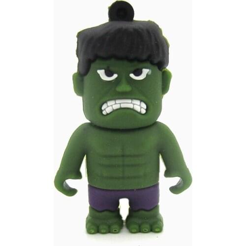 Usb Flash Drive 128GB 64GB 32GB 16GB 8GB 4GB Cartoons Green Man Pendrive Usb Stick U Disk Usb 2.0 Memory Stick Pen Drive