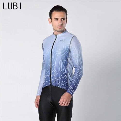 LUBI Men Cycling Jersey Motocross Long Sleeves Tops Bicycle MTB Downhill Shirt Road Bike Team Summer Autumn Sports Clothing