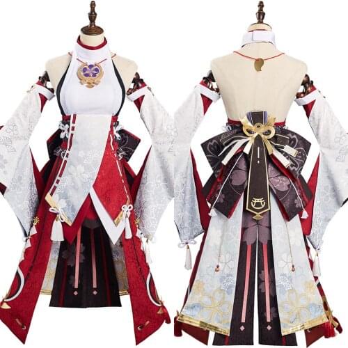 Genshin Impact Cosplay Yae Miko Cosplay Costume Outfits Halloween Carnival Suit