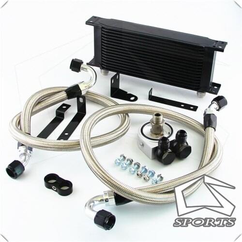 Direct Fits For honda S2000 00-09 16 Row Bolt On Engine Oil Cooler Hose Adapter Kit