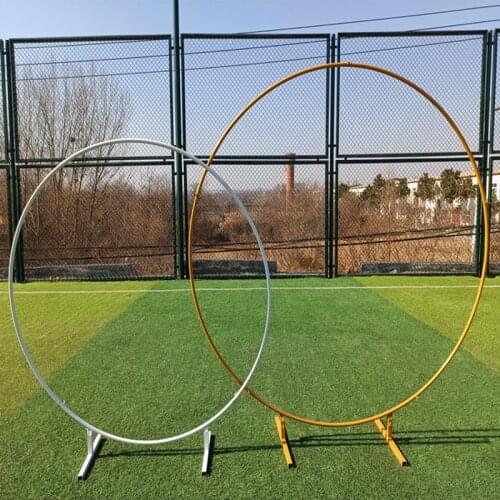 Wrought Iron Wedding Marriage Round Backdrop Arch Stand Flower Balloon Circle Arch Frame DIY Festival Party Stage Decoration