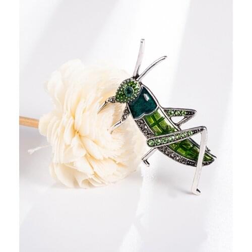 Grasshopper Locust Brooch Ornament Drip Animal Brooches for Women Enamel Brooch Pins Jewelry Accessories