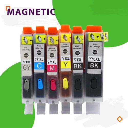 PGI770 CLI771 refillable full ink cartridges For canon MG5770 MG6870 TS5070 TS6070 TS8070 printer
