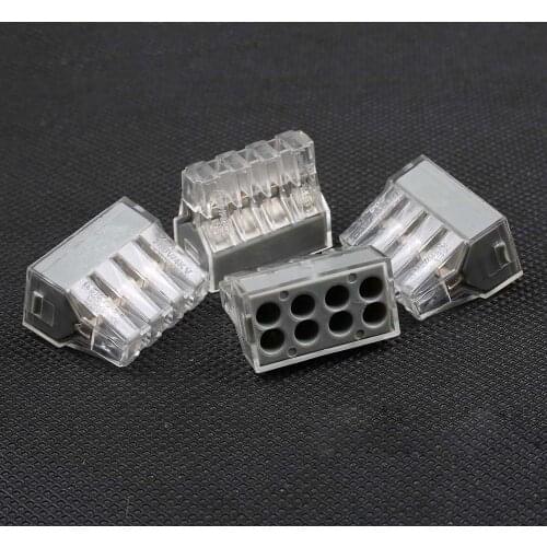 NEW 10PCS PCT-108 Push wire wiring connector For Junction box 8 pin conductor terminal block Free shipping 773-108
