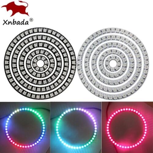 WS2812B Addressable Led Pixel Ring 1/8/16/24/35/45Leds WS2812 5050 RGB Led Diode Ring Color IC Built-in LED