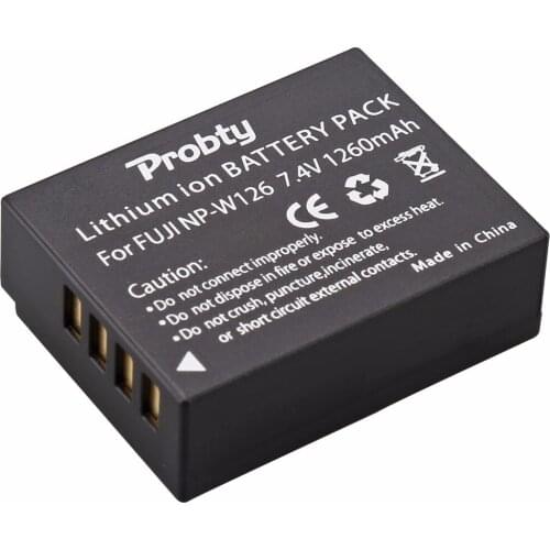 Probty NP-W126 NP W126 Battery For Fujifilm FinePix X100F X-T10 X-T20 X-Pro1 X-Pro2 HS30EXR HS33EXR HS35EXR HS50EXR X-A1 X-A2