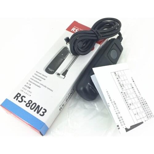 Shutter Release Cable Remote Control RS-80N3 for Canon EOS R5 5DS 5DSR 7D / 5D Mark II III IV / 6D 50D 40D / 1DX Mark II / 1D IV
